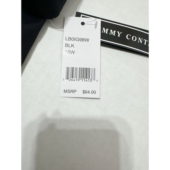 La Blanca Plus NWT Sz 18W Black Multi One Shoulder Tummy Control Bottom Swim Set - Picture 3 of 11